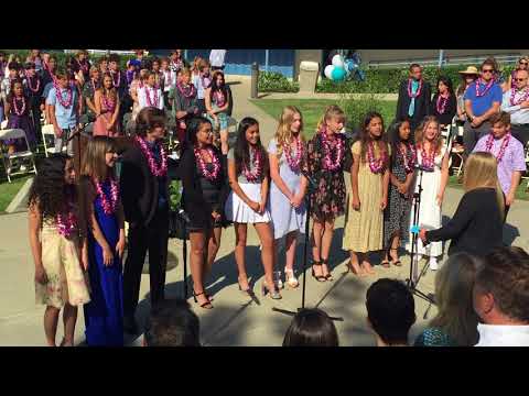 Juliana - Malibu Middle School promotion - Honors Chorus singing Star Spangled Banner