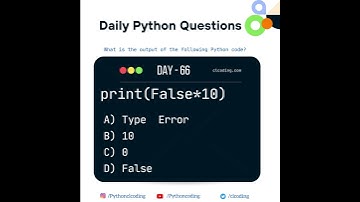 Python Coding challenge - Day 66 | What is the output of the following Python code?  #python