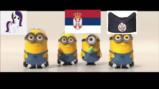 The Serbian minions sing Oj alija, aljo!