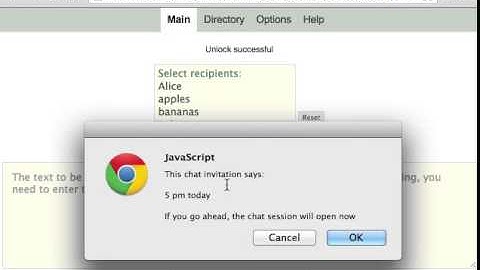 Starting and joining a secure chat session in PassLok