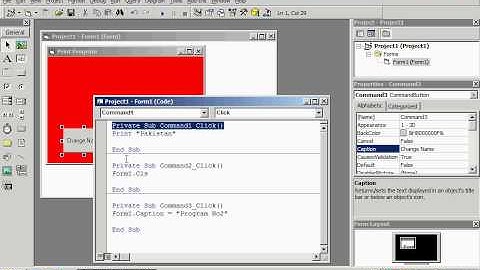 Microsoft Visual Basic 6.0 - Tutorials (Urdu) - Part 02 - Form Operations, Events, Properties