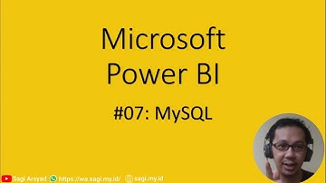 Power BI #07: MySQL sebagai Datasource