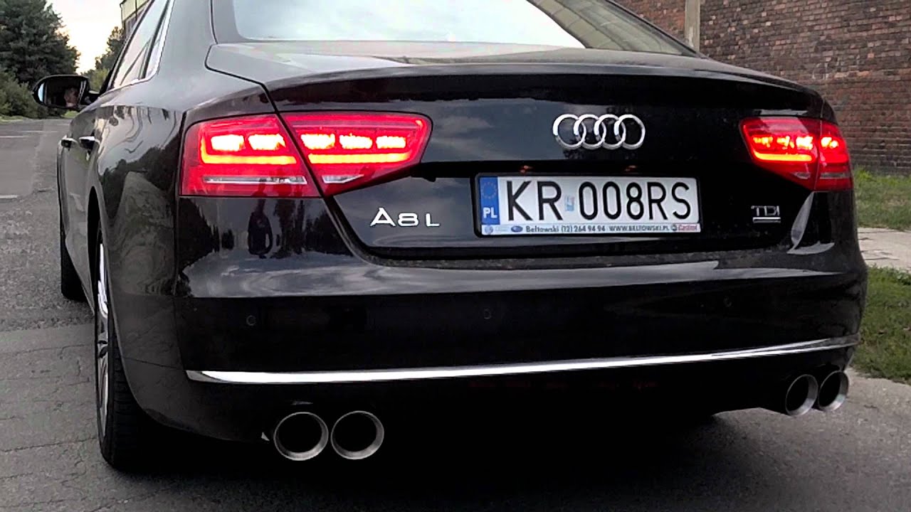 Audi A8 L 4.2 TDI (D4) w/ MGmotorsport.pl exhaust system - YouTube