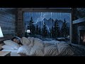 Fall Asleep in Minutes 🌙 Peaceful Cabin Bedroom with Rain Outside