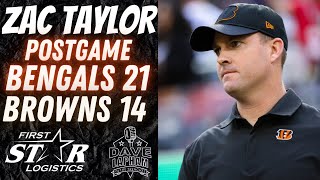 Cincinnati Bengals Head Coach Zac Taylor | Postgame After Bengals Defeat the Browns 21-14