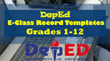 DepEd E-Class Record Templates Grades 1-12