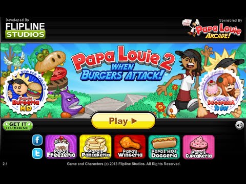 Papa Louie 2: When Burgers Attack!, Free Flash Game, Flipline Studios