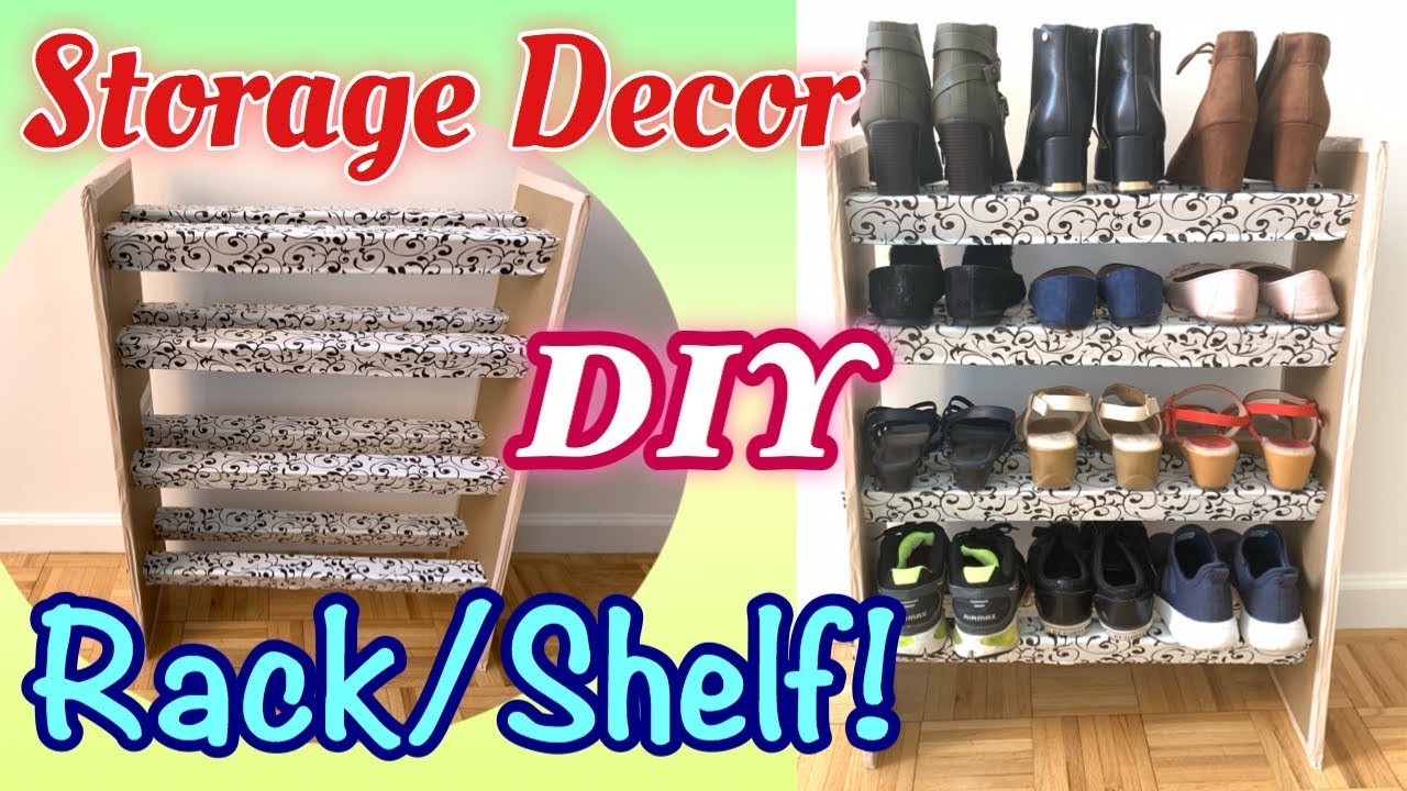 DIY: How to: Cardboard Shoe Rack / Cardboard Shoe Organizer: Wall