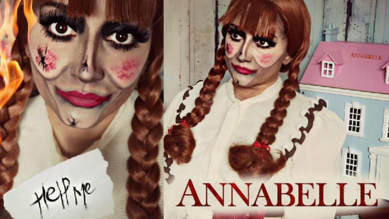 ANNABELLE POSSESSED DOLL MAKEUP TUTORIAL YouTube