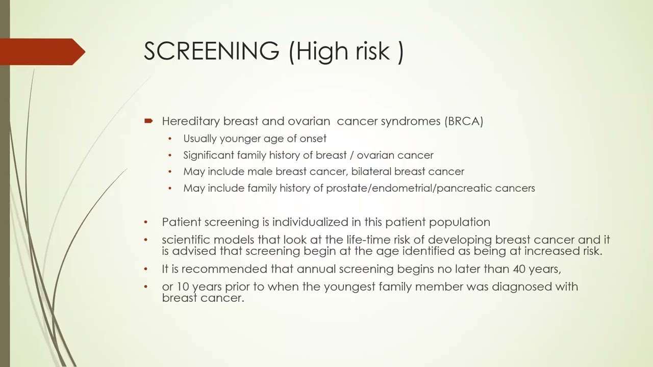 Screening of "the big 5"
