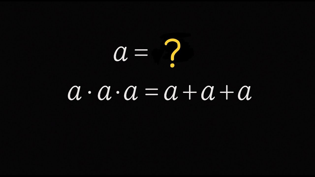 Find the value of a I tricky be careful!