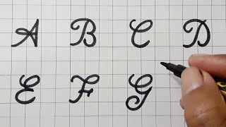 Cursive Handwriting Letter A To Z / How To Write A B C D E F G H I J K L M N O P Q R S T U V W X Y Z