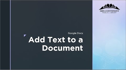 Google Docs Basics - Add Text to a Document | Technology Education