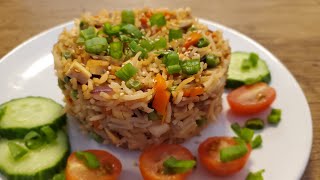 Жареный рис с овощами и тофу/Fried Rice with Vegetables and Tofu