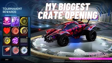 My Biggest Tournament Crate Opening Rocket League 70k+