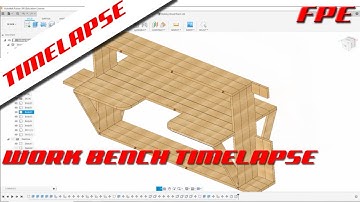 Work Bench Design Time-lapse - Fusion 360