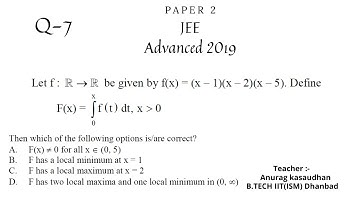 JEE Advanced 2019 Math Paper 2 (Q 7) solution | IIT JEE Maths | #jeeadvanced2019  #projecteducation
