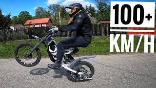 100+ km/h eBike - CyklonEbike VENOM TOTAL TOP FPV RIDE - WHEELIES, TOP SPEED AND CRASH!!! screenshot 4