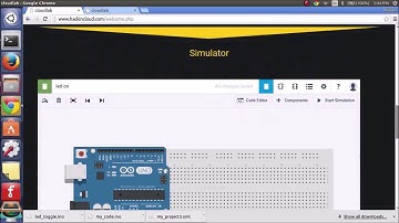 Arduino simulated and programmed using blockly
