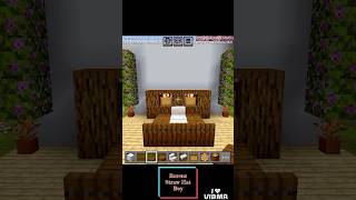 Minecraft Simple Wooden Bed🤩#minecraft #simple #wood #bed #design #tutorial #build #craft #hack #new
