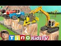 Construction vehicles assembly show  trucks for kids  excavator cement truck bulldozer etc