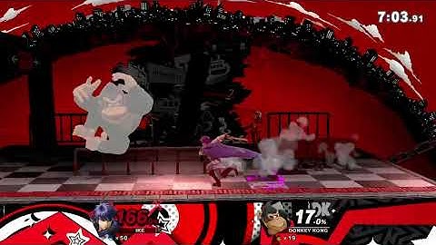 Smash Ultimate  Ike vs Level 9 CPU Donkey Kong 50 Stock Battle  No Deaths
