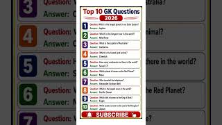 🧠 Top 10 GK Questions in English with Answers 2026 | General Knowledge Quiz for Kids 🇬🇧 #GK #Quiz