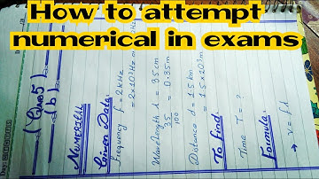 How To Attempt  Numerical  with Presentation | #shorts