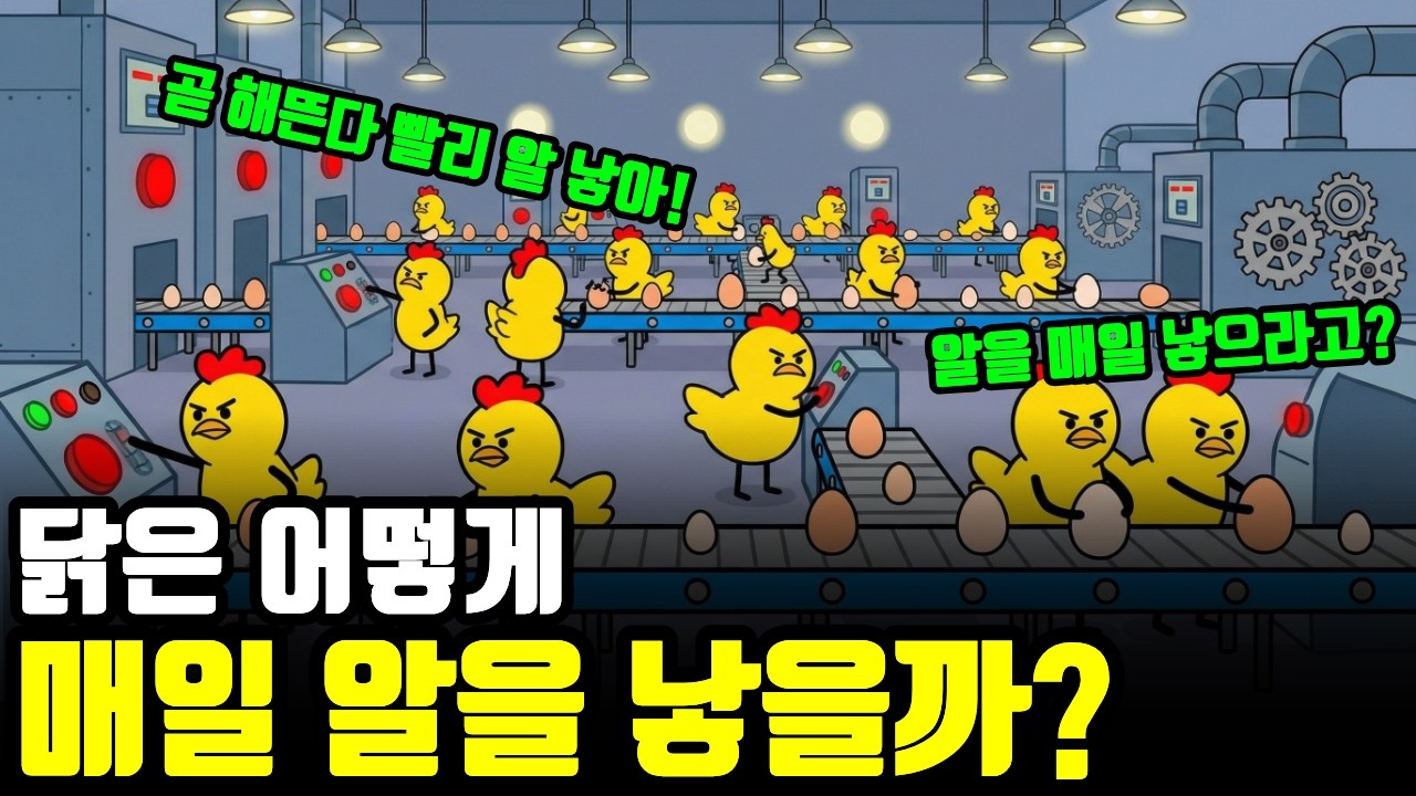 수탉은 필요 없다? 24시간마다 자동으로 알을 찍어내는 닭의 하루