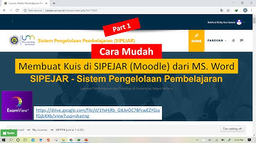 Cara Mudah Membuat Kuis di SIPEJAR (Moodle) dari MS  Word (Part 1)