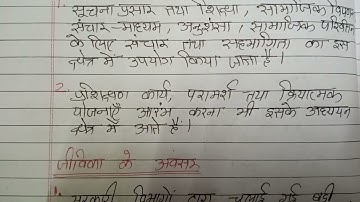 12गृहविज्ञान  पाठ 21 विकास संचार तथा पत्रकारिता _कायऺक्षेत्र और जीविका_