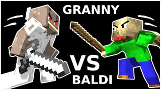 Monster School : BALDI&#39;S BASICS VS GRANNY CHALLENGE PART 1 - Minecraft Animation