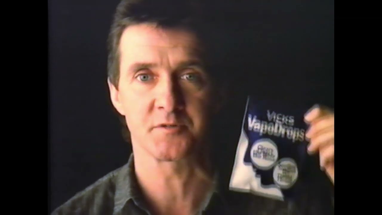 Australian Vicks VapoDrops TV commercial ad 1989 feat Graeme Blundell