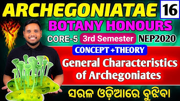 General characteristics of archegoniates |botany hons core5|bsc 3rd semester botany honours|botany