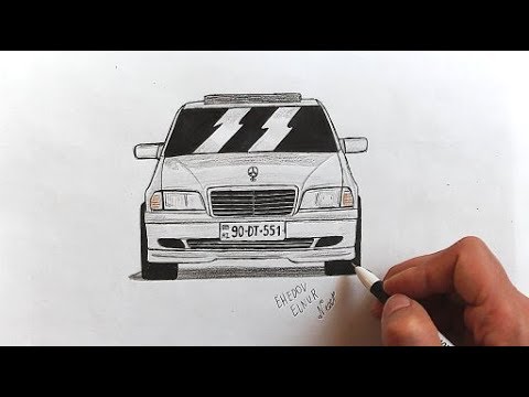 Как рисовать значок мерседеса