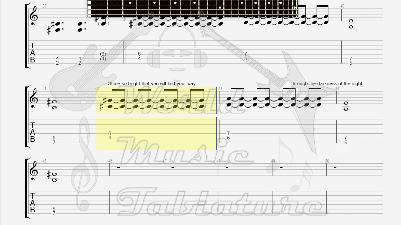 Entwine Thy Guiding Light GUITAR TAB YouTube