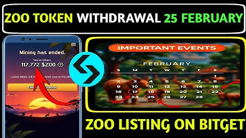 ZOO TOKEN WITHDRAWAL 25 FEBRUARY | ZOO LISTING ON BITGET EXCHANGE | ZOO NEW UPDATES