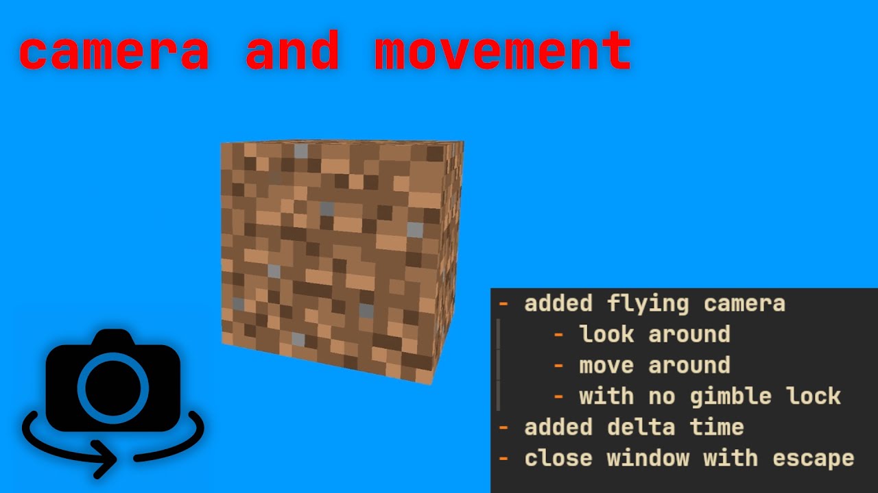 first person camera and movement (voxel engine october 3/31) - YouTube