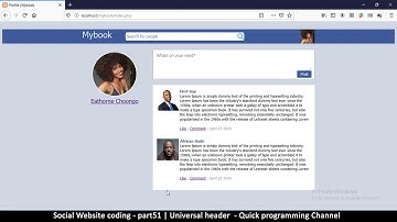Social Website from scratch - Part 51 - Universal page header | OOP PHP with MYSQL Database