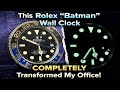 This Rolex &ldquo;Batman&rdquo; Wall Clock COMPLETELY Transformed My Office!