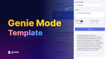 How to Generate Any Content with Genie Mode || GetGenie || Conversational Generative AI