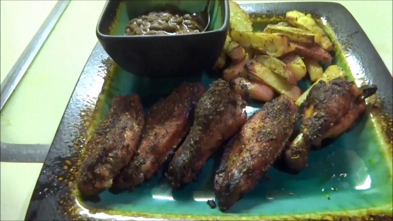 Chicken Wings / Steak Fries and beans YouTube