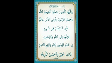 سورة النساء الآية ( 59 )