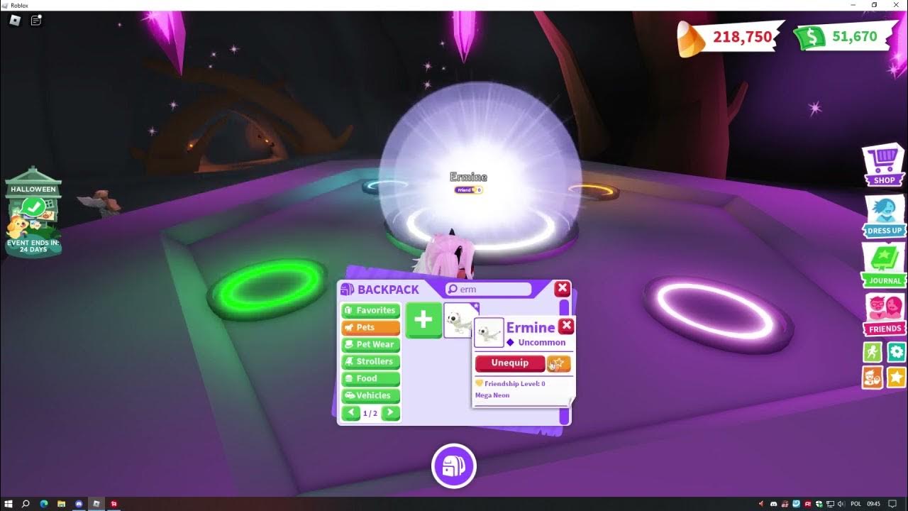 Mega neon Ermine Adopt me Roblox - YouTube