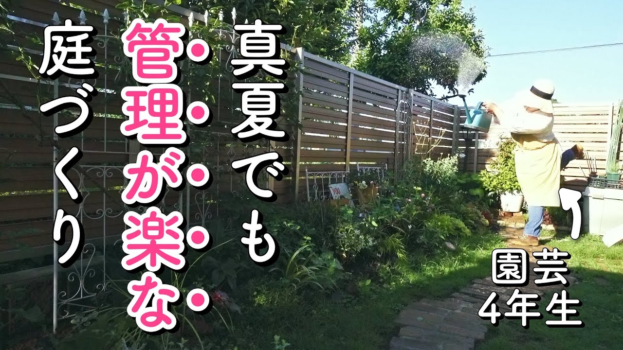 【ガーデニング】枯らしたくない！でも管理が大変…ジレンマに悩む園芸4年生の猛暑対策３つ｜夏庭づくり｜小さな庭