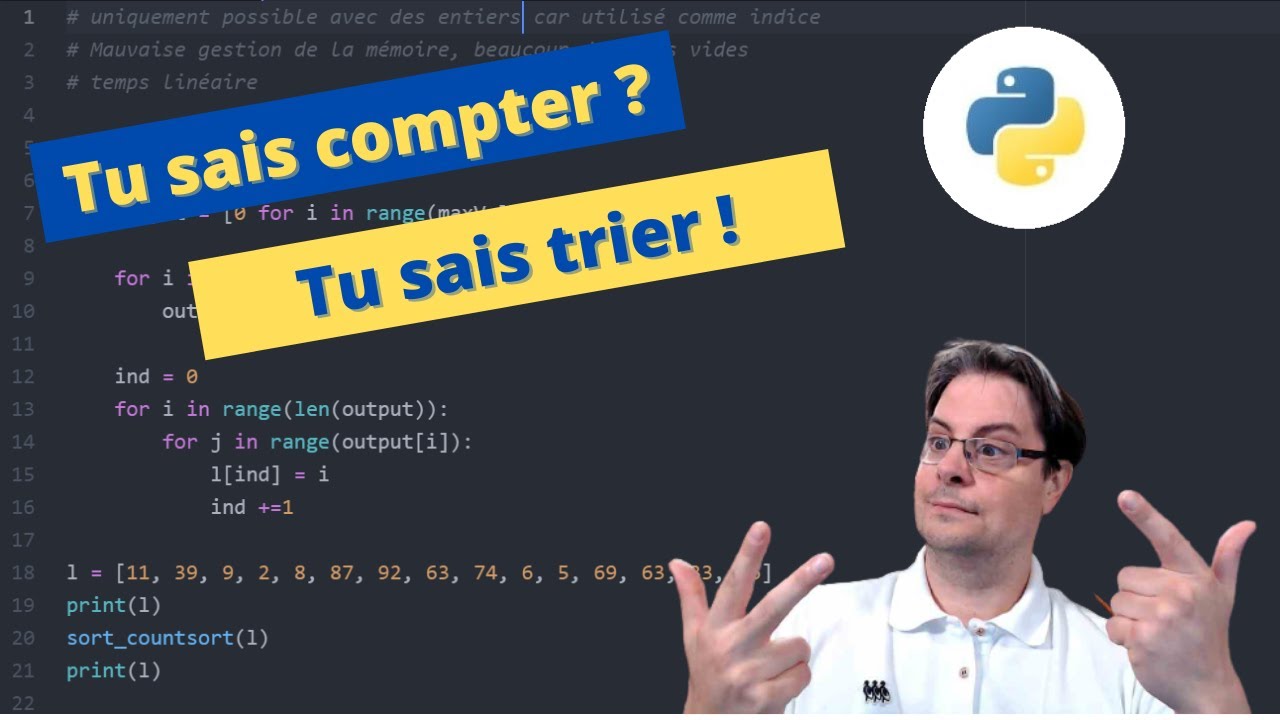 Algorithme de tri : Tri par comptage - Counting Sort - YouTube