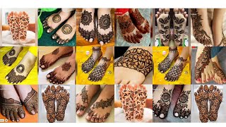 foot mehndi design simple|| photo mehndi design Teej special|| leg mehndi||bridal paroin ki mehndi||