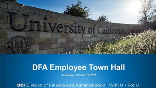 DFA October Town Hall (10/19/2022)
