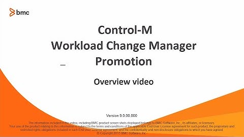 Control-M Workload Change Manager Promotion Overview