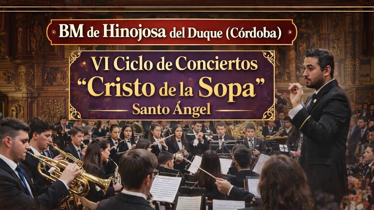 El Maestro Abel Moreno y la BM de Hinojosa del Duque, un concierto entrañable en el Santo Ángel